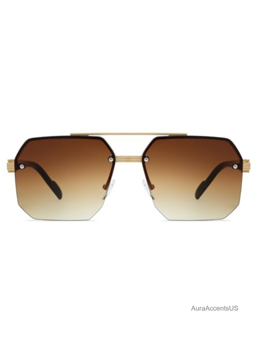 Retro 70s Rimless Square Sunglasses UV400 Unisex